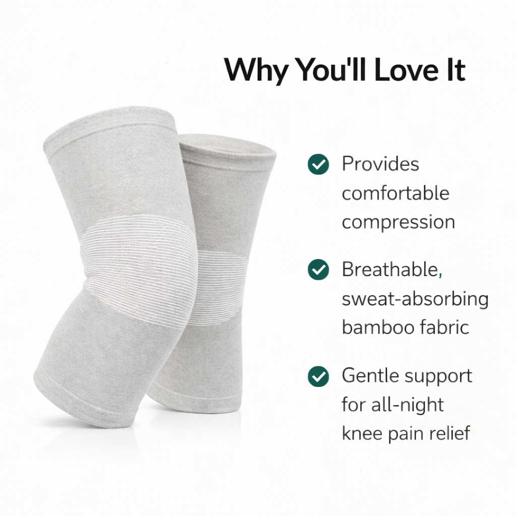 Premium Bamboo Knee Support Sleeve (Single)